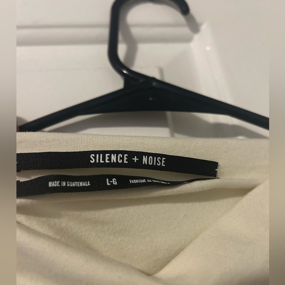 Silence + Noise Cream High Neck Ruched Tank Top Size L - Picture 7 of 7